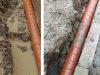 Perforated Pipe being laid – (prior to stone – a lot of standing water, very poor condition soil).